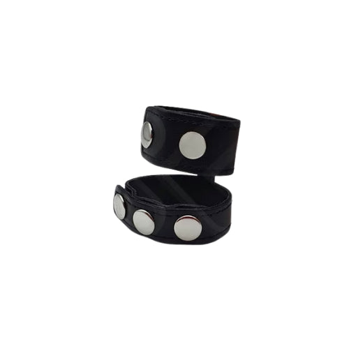 Men's Expert - Anillo Peniano Doble, Ajuste por Botones, Cuero Sintético.