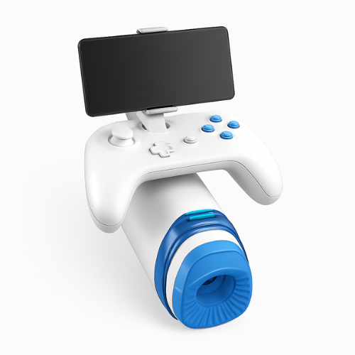 Masturbador Linterna con Soporte para Móvil, Con 10 Vibración.