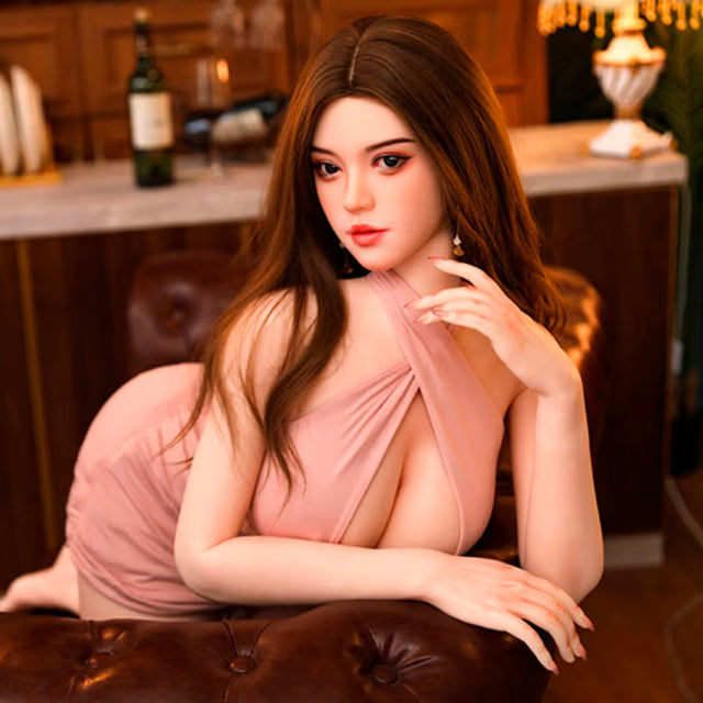 Lucy - Muñeca Realista de TPE, Cabello Largo, Ojos Marrones