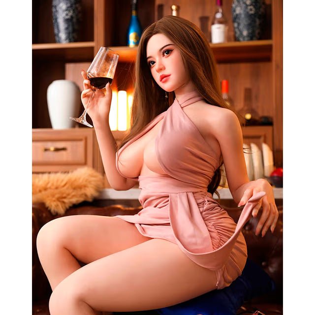 Lucy - Muñeca Realista de TPE, Cabello Largo, Ojos Marrones